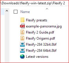 Zip file contents